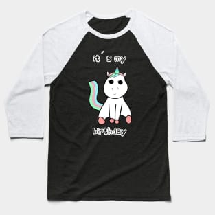 Birthday Unicorn Baseball T-Shirt